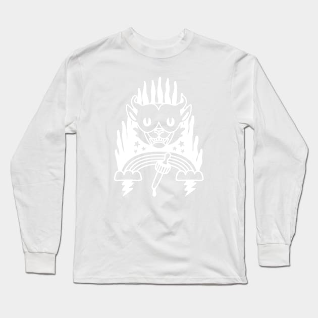 Trippy Cat Dream Long Sleeve T-Shirt by Strymon Art